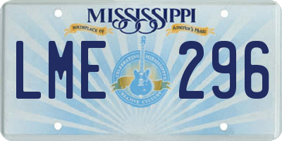 MS license plate LME296