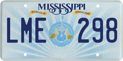MS license plate LME298