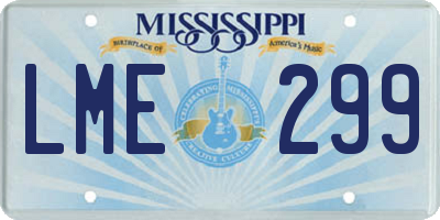 MS license plate LME299