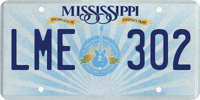 MS license plate LME302