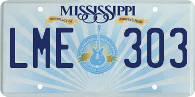 MS license plate LME303