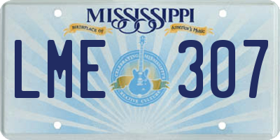MS license plate LME307