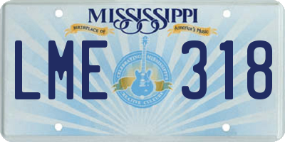 MS license plate LME318