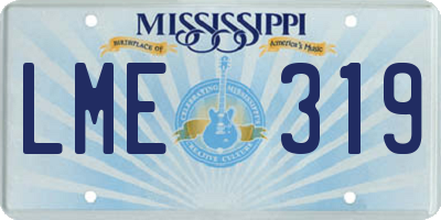 MS license plate LME319