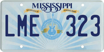 MS license plate LME323