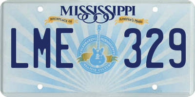 MS license plate LME329