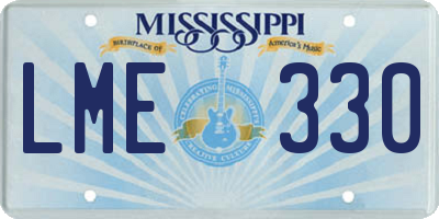 MS license plate LME330