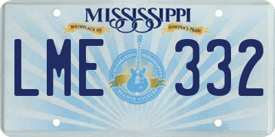 MS license plate LME332