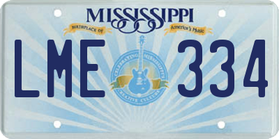 MS license plate LME334