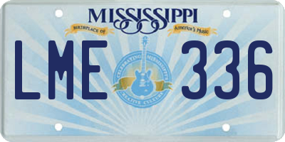 MS license plate LME336