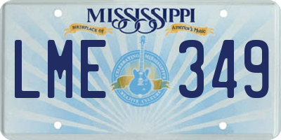 MS license plate LME349