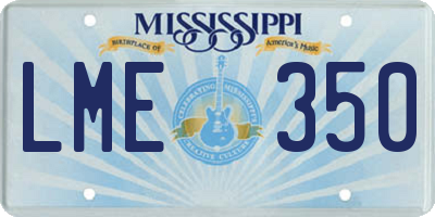 MS license plate LME350