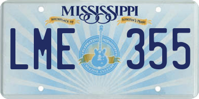 MS license plate LME355