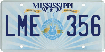 MS license plate LME356