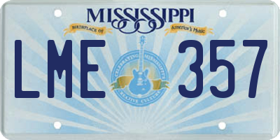 MS license plate LME357