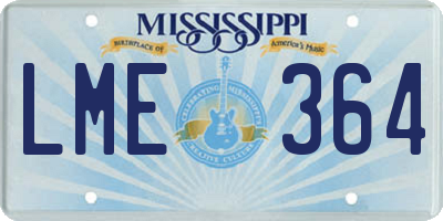 MS license plate LME364