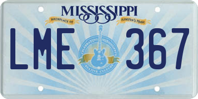 MS license plate LME367