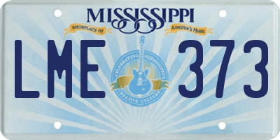MS license plate LME373