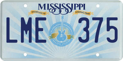 MS license plate LME375