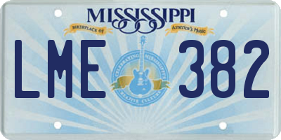 MS license plate LME382