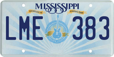 MS license plate LME383