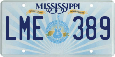 MS license plate LME389