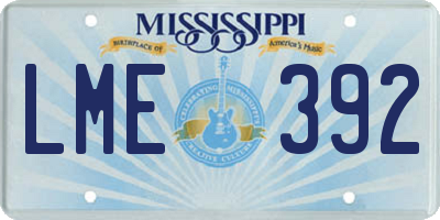 MS license plate LME392