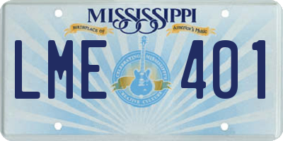 MS license plate LME401