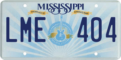 MS license plate LME404