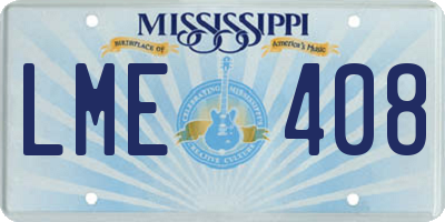 MS license plate LME408