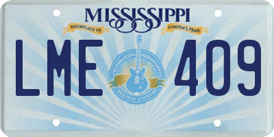 MS license plate LME409