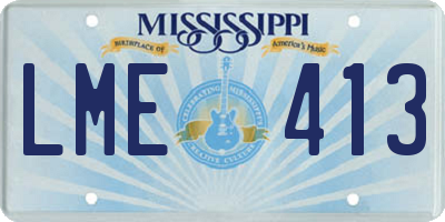 MS license plate LME413