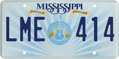 MS license plate LME414
