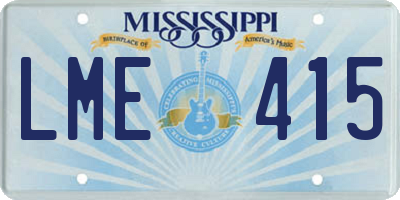 MS license plate LME415