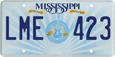 MS license plate LME423
