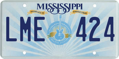 MS license plate LME424