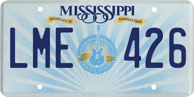 MS license plate LME426