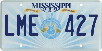 MS license plate LME427