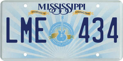 MS license plate LME434