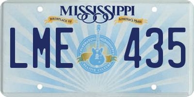 MS license plate LME435