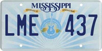 MS license plate LME437
