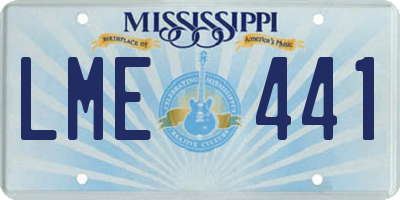 MS license plate LME441