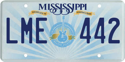 MS license plate LME442