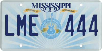 MS license plate LME444