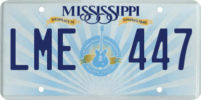MS license plate LME447