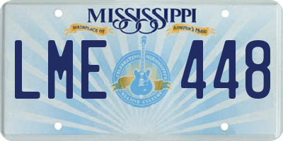 MS license plate LME448