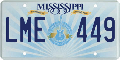 MS license plate LME449
