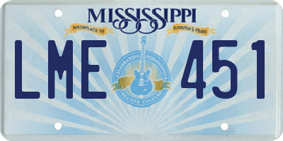 MS license plate LME451