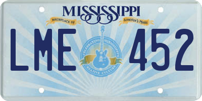 MS license plate LME452