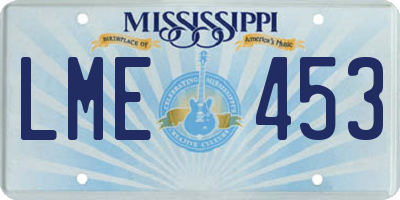 MS license plate LME453